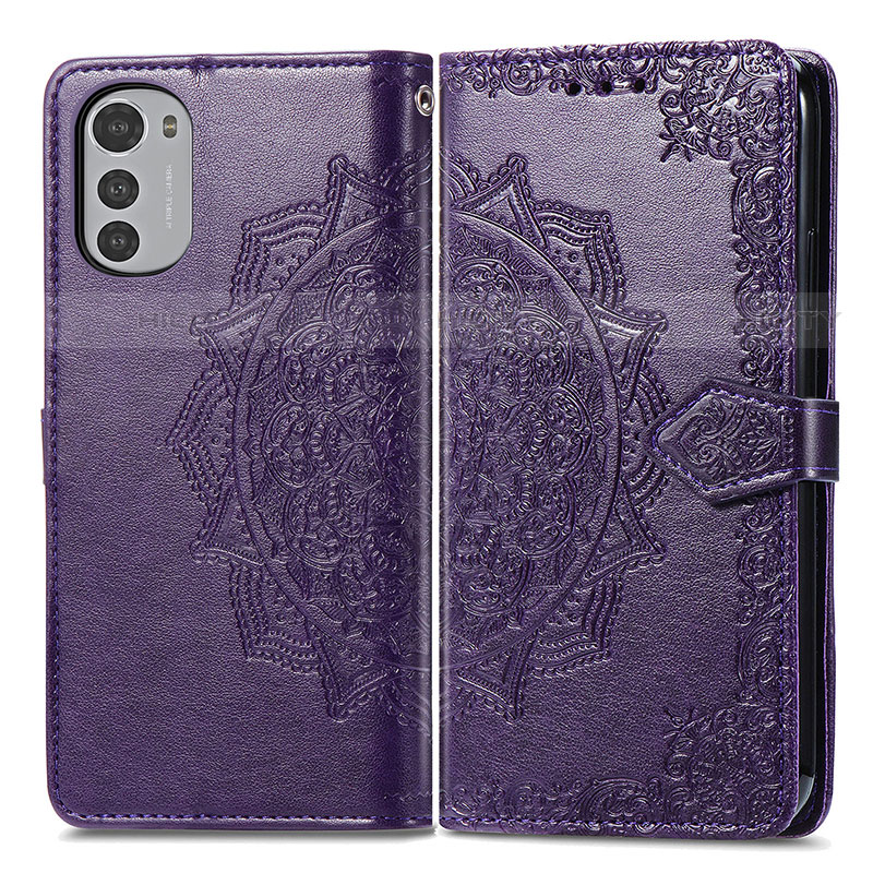 Coque Portefeuille Motif Fantaisie Livre Cuir Etui Clapet pour Motorola Moto E32 Plus