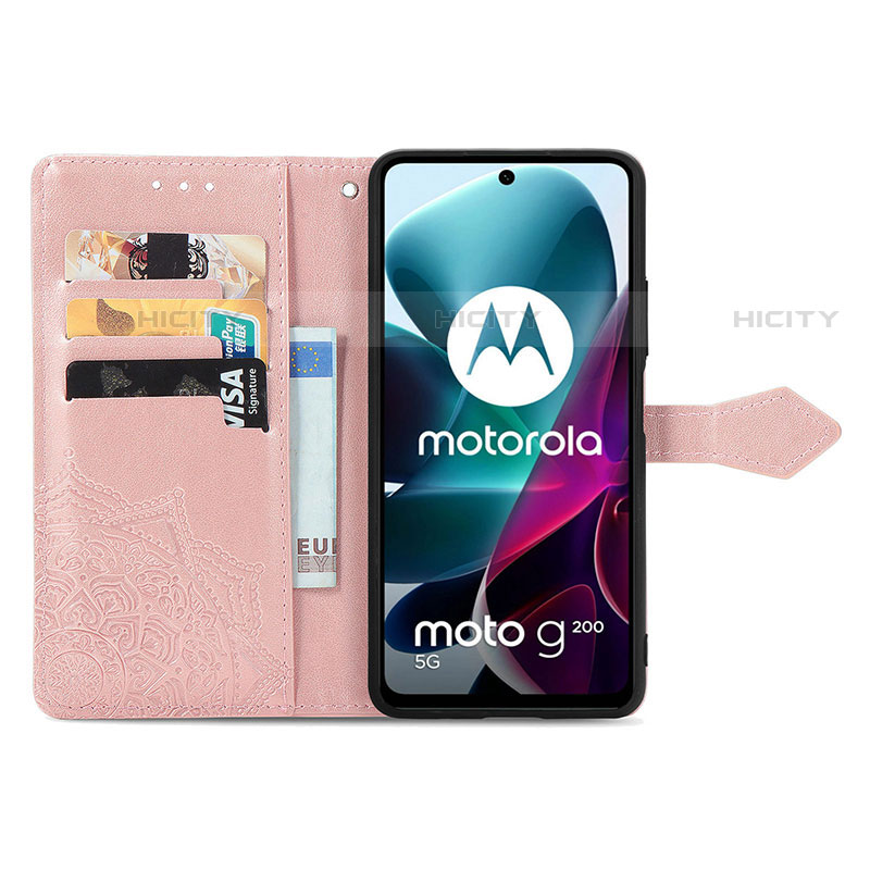 Coque Portefeuille Motif Fantaisie Livre Cuir Etui Clapet pour Motorola Moto Edge S30 5G Plus