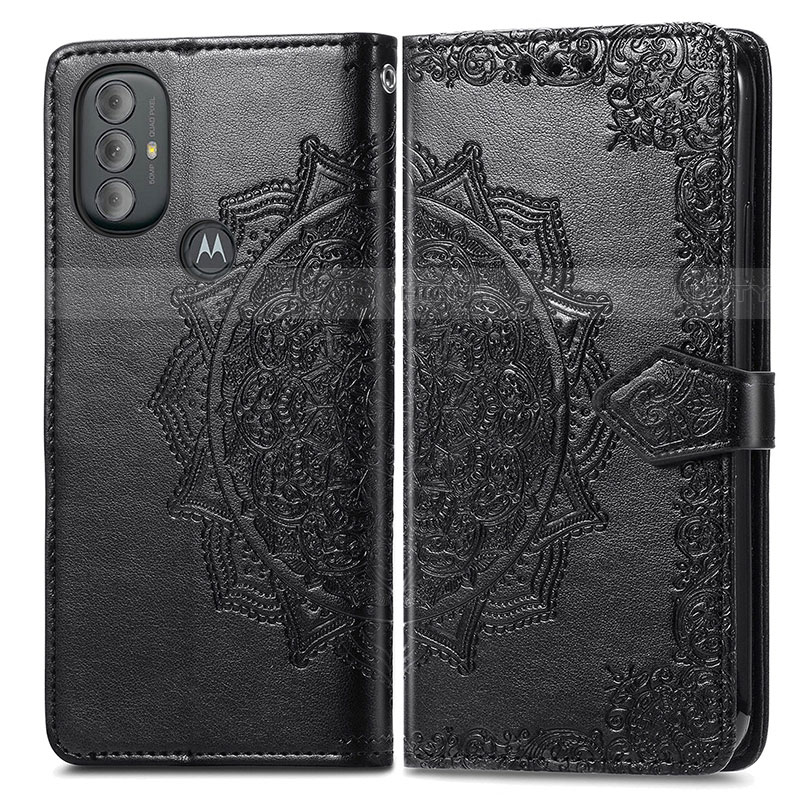 Coque Portefeuille Motif Fantaisie Livre Cuir Etui Clapet pour Motorola Moto G Play Gen 2 Noir Plus