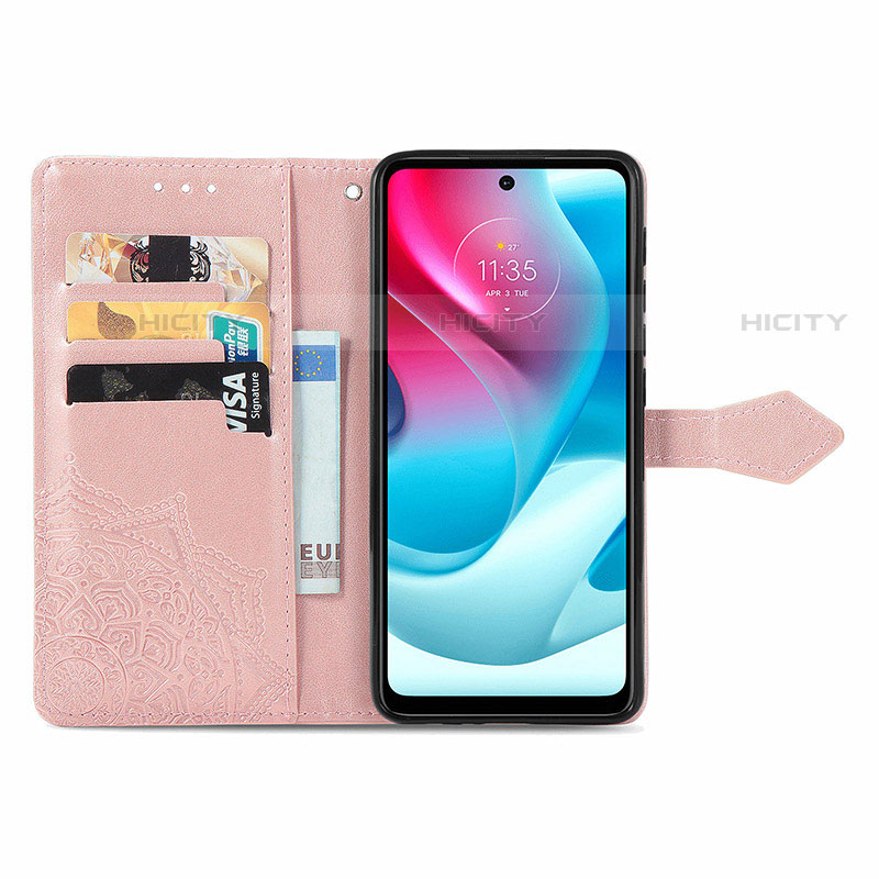 Coque Portefeuille Motif Fantaisie Livre Cuir Etui Clapet pour Motorola Moto G60s Plus