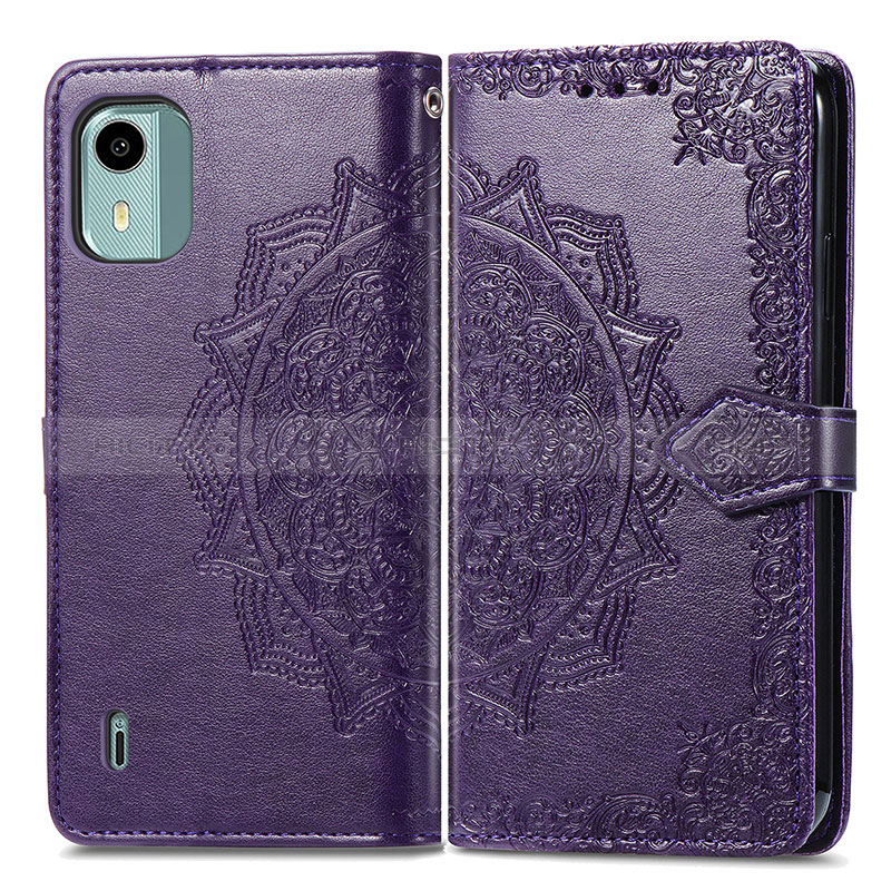 Coque Portefeuille Motif Fantaisie Livre Cuir Etui Clapet pour Nokia C12 Pro Plus