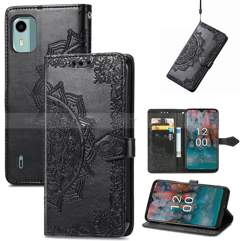 Coque Portefeuille Motif Fantaisie Livre Cuir Etui Clapet pour Nokia C12 Pro Plus