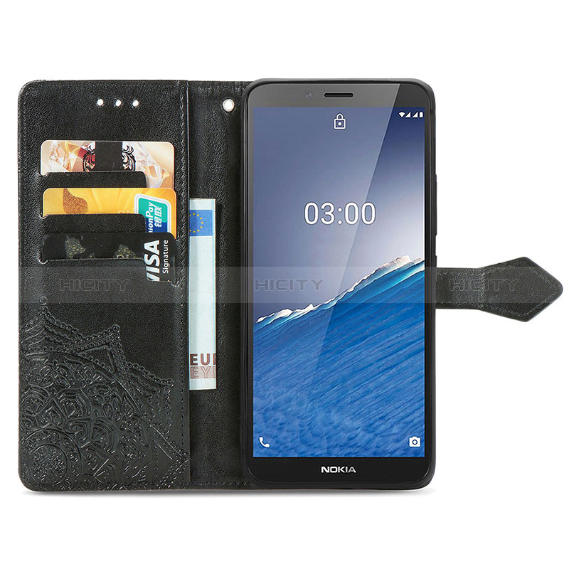 Coque Portefeuille Motif Fantaisie Livre Cuir Etui Clapet pour Nokia C3 Plus