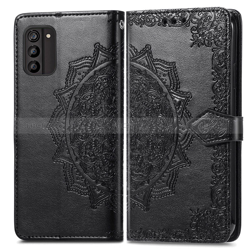 Coque Portefeuille Motif Fantaisie Livre Cuir Etui Clapet pour Nokia G100 Noir Plus