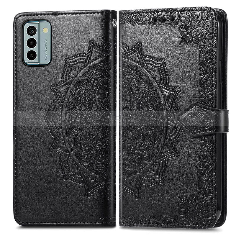 Coque Portefeuille Motif Fantaisie Livre Cuir Etui Clapet pour Nokia G22 Noir Plus