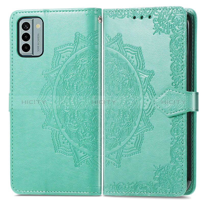 Coque Portefeuille Motif Fantaisie Livre Cuir Etui Clapet pour Nokia G22 Vert Plus