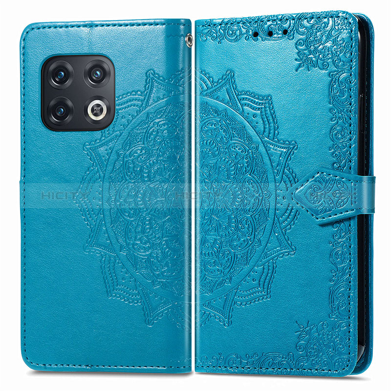 Coque Portefeuille Motif Fantaisie Livre Cuir Etui Clapet pour OnePlus 10 Pro 5G Bleu Plus