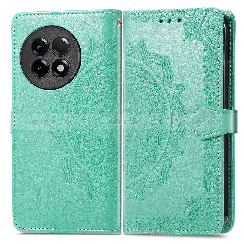 Coque Portefeuille Motif Fantaisie Livre Cuir Etui Clapet pour OnePlus 11R 5G Vert Plus