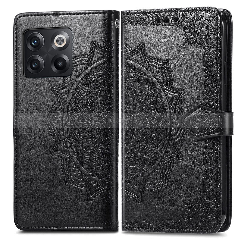 Coque Portefeuille Motif Fantaisie Livre Cuir Etui Clapet pour OnePlus Ace Pro 5G Noir Plus