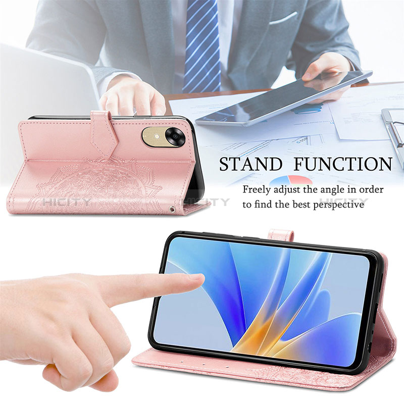 Coque Portefeuille Motif Fantaisie Livre Cuir Etui Clapet pour Oppo A17K Plus