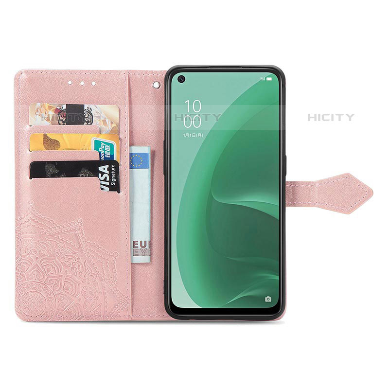 Coque Portefeuille Motif Fantaisie Livre Cuir Etui Clapet pour Oppo A55S 5G Plus