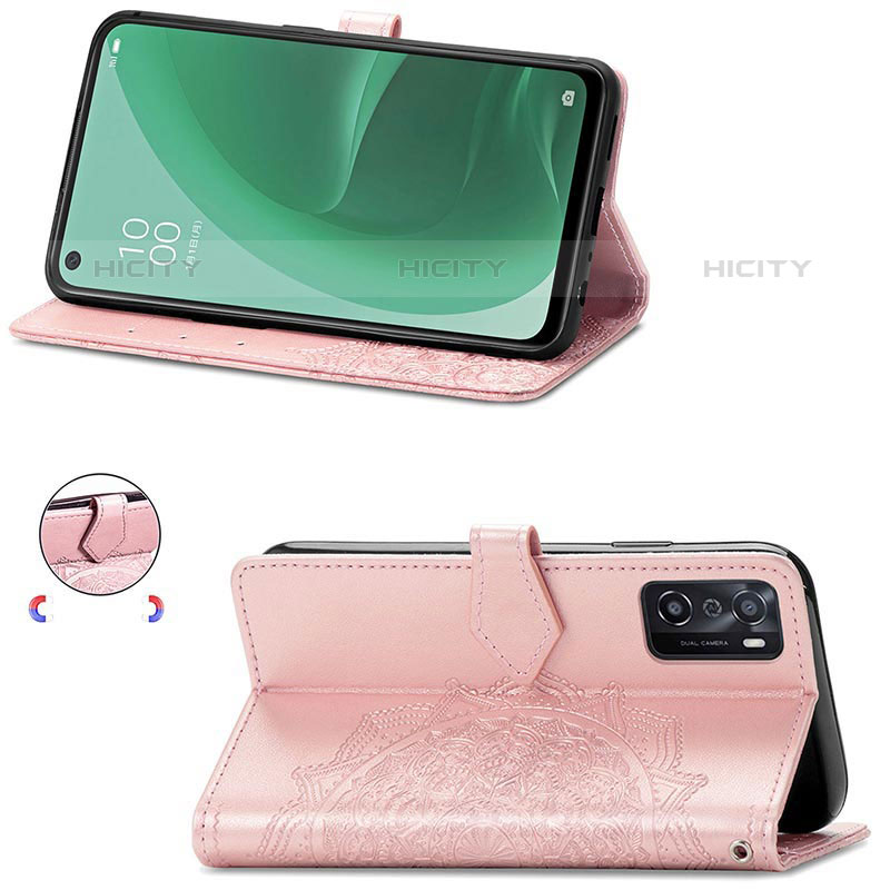 Coque Portefeuille Motif Fantaisie Livre Cuir Etui Clapet pour Oppo A55S 5G Plus