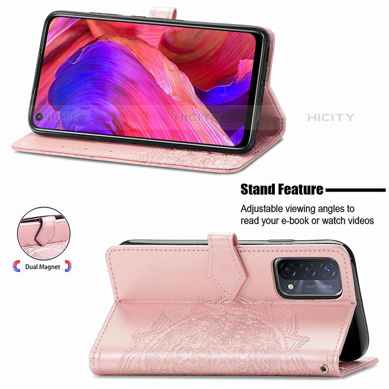 Coque Portefeuille Motif Fantaisie Livre Cuir Etui Clapet pour Oppo A93 5G Plus