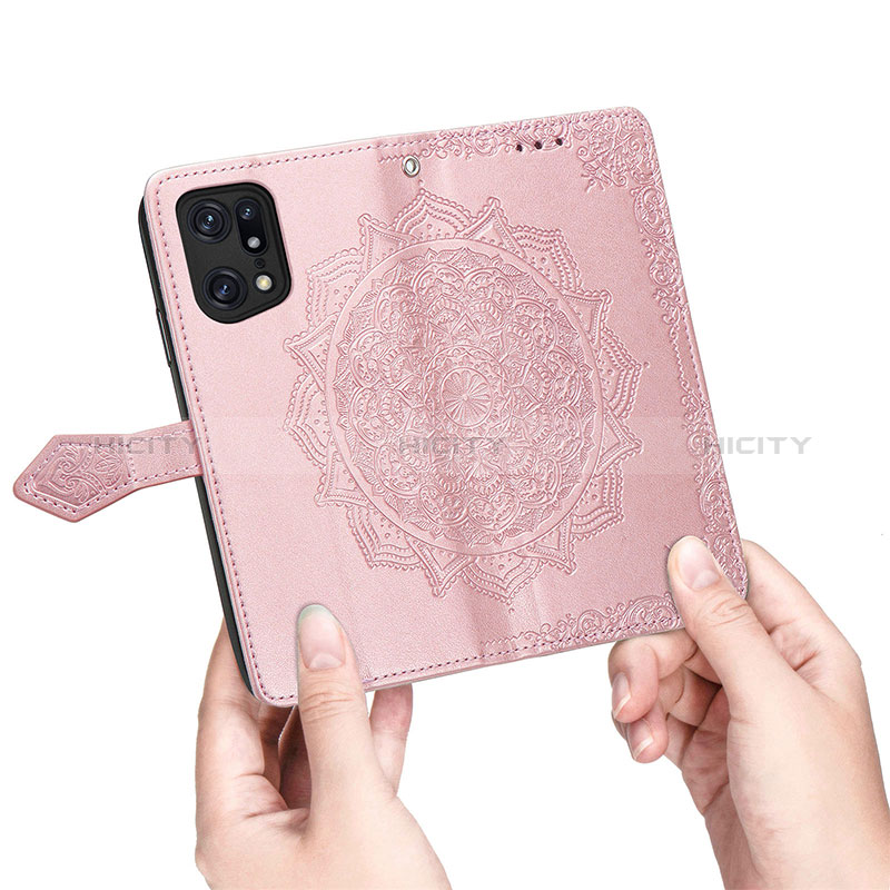 Coque Portefeuille Motif Fantaisie Livre Cuir Etui Clapet pour Oppo Find X5 5G Plus