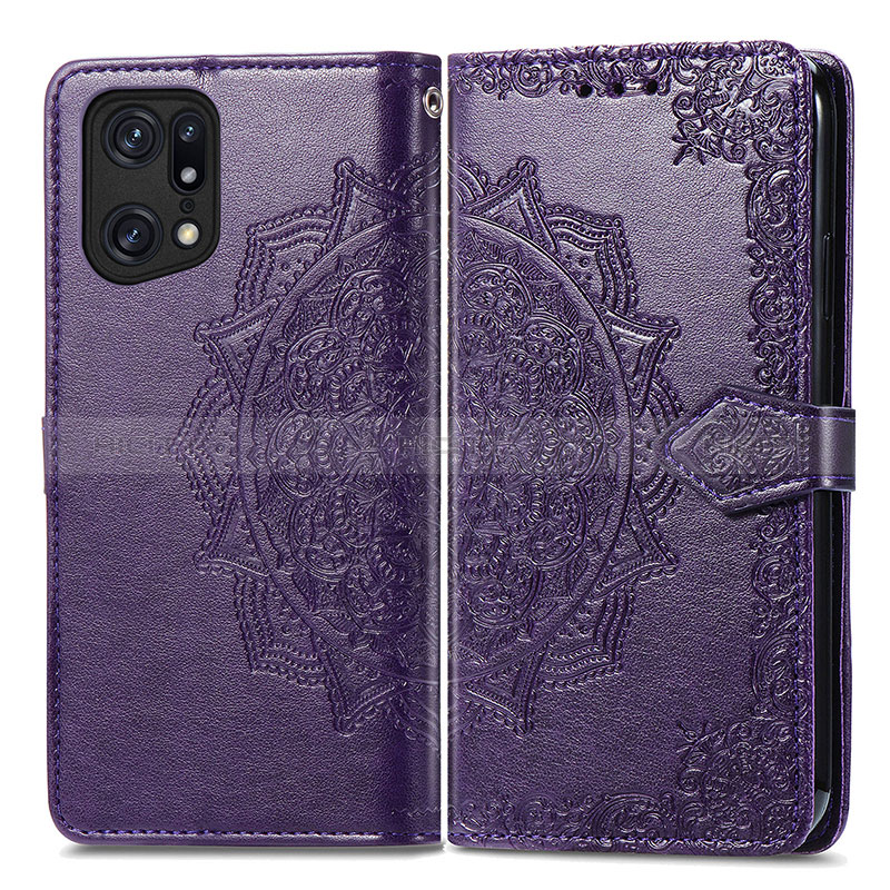 Coque Portefeuille Motif Fantaisie Livre Cuir Etui Clapet pour Oppo Find X5 5G Plus