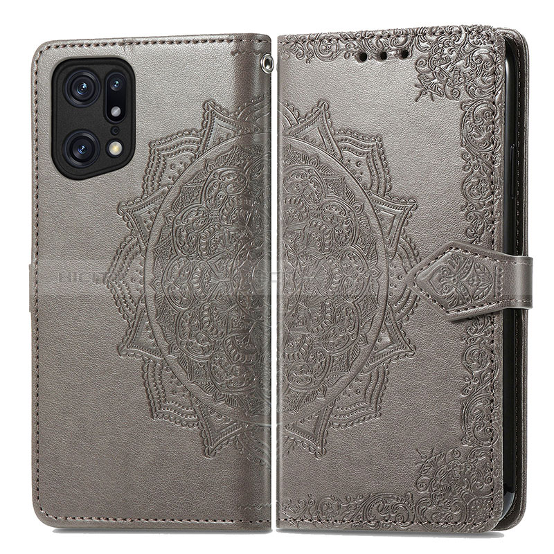 Coque Portefeuille Motif Fantaisie Livre Cuir Etui Clapet pour Oppo Find X5 5G Plus