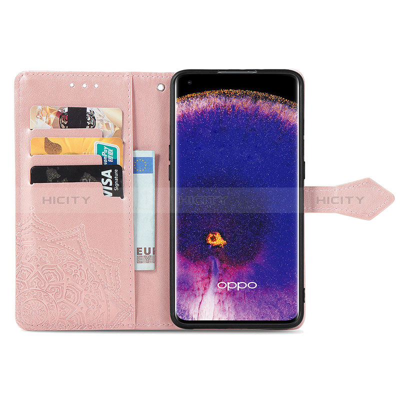 Coque Portefeuille Motif Fantaisie Livre Cuir Etui Clapet pour Oppo Find X5 5G Plus