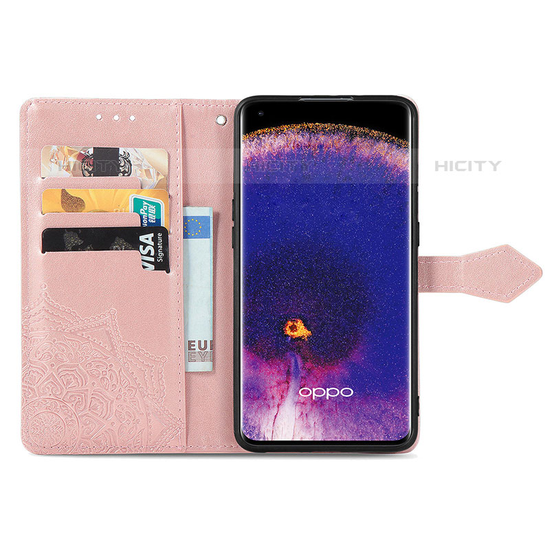 Coque Portefeuille Motif Fantaisie Livre Cuir Etui Clapet pour Oppo Find X5 Pro 5G Plus