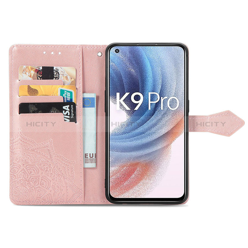 Coque Portefeuille Motif Fantaisie Livre Cuir Etui Clapet pour Oppo K9 Pro 5G Plus