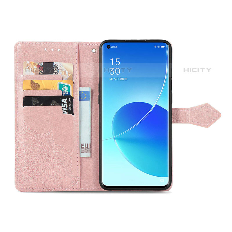 Coque Portefeuille Motif Fantaisie Livre Cuir Etui Clapet pour Oppo Reno6 Pro 5G Plus