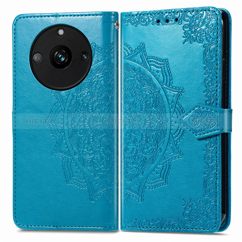 Coque Portefeuille Motif Fantaisie Livre Cuir Etui Clapet pour Realme 11 Pro 5G Bleu Plus