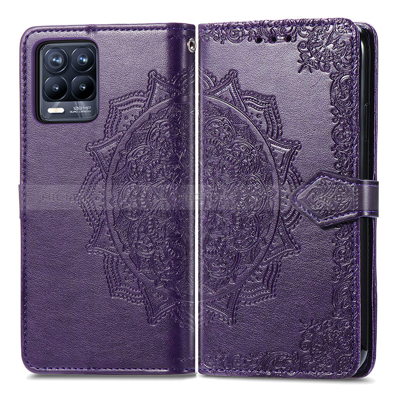 Coque Portefeuille Motif Fantaisie Livre Cuir Etui Clapet pour Realme 8 4G Plus