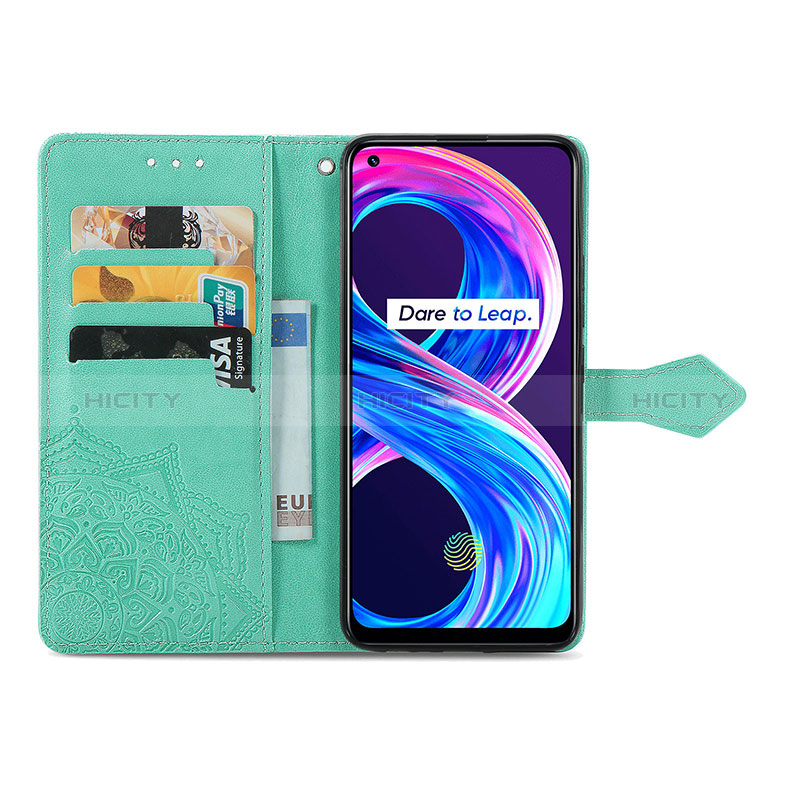 Coque Portefeuille Motif Fantaisie Livre Cuir Etui Clapet pour Realme 8 4G Plus