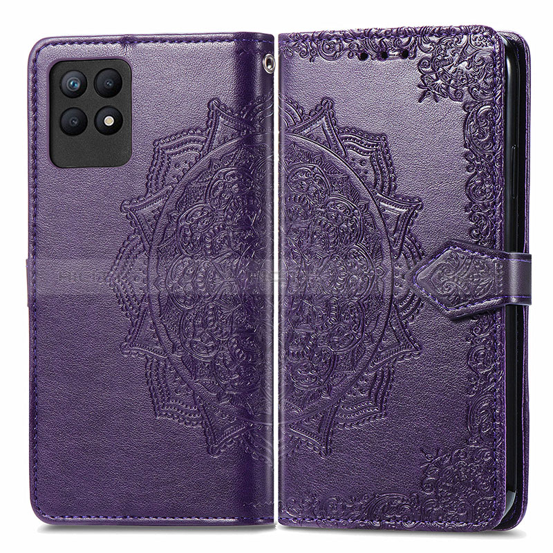 Coque Portefeuille Motif Fantaisie Livre Cuir Etui Clapet pour Realme 8i Plus