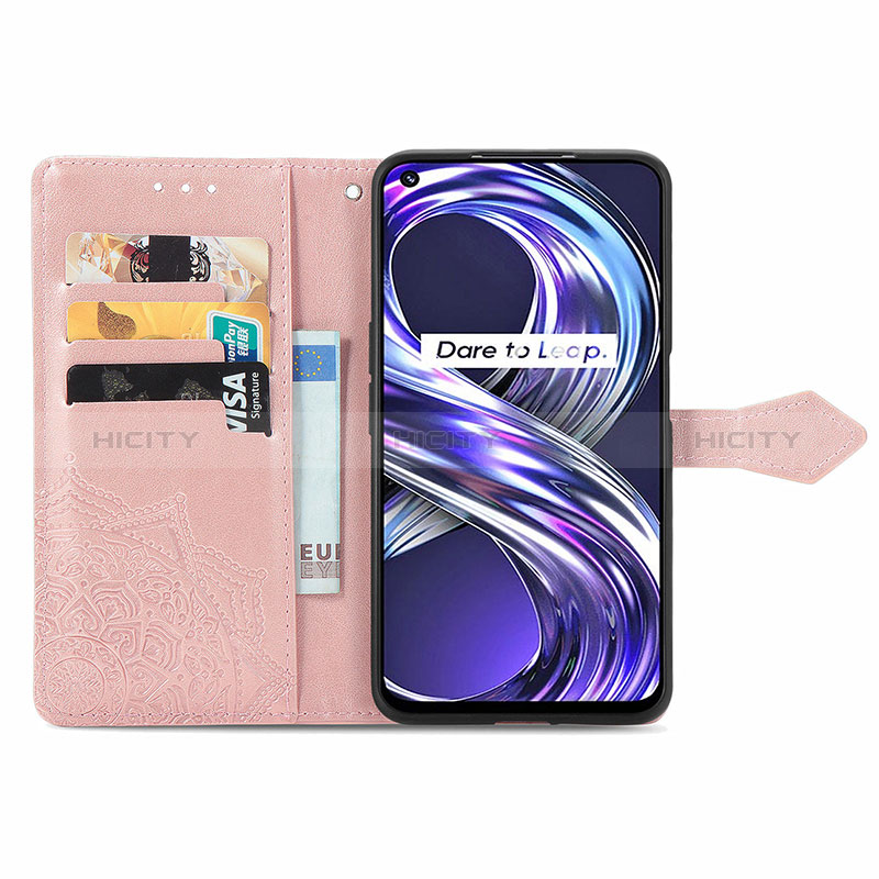 Coque Portefeuille Motif Fantaisie Livre Cuir Etui Clapet pour Realme 8i Plus