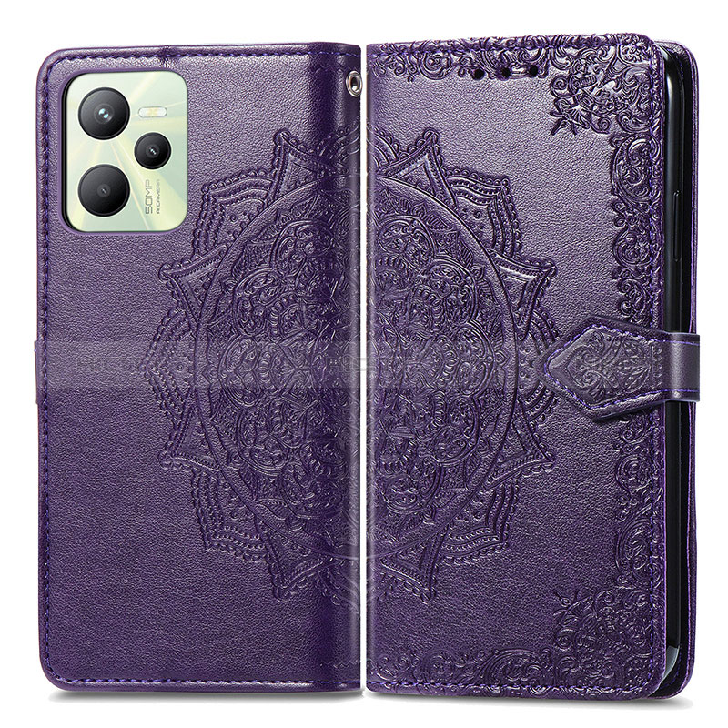 Coque Portefeuille Motif Fantaisie Livre Cuir Etui Clapet pour Realme C35 Plus