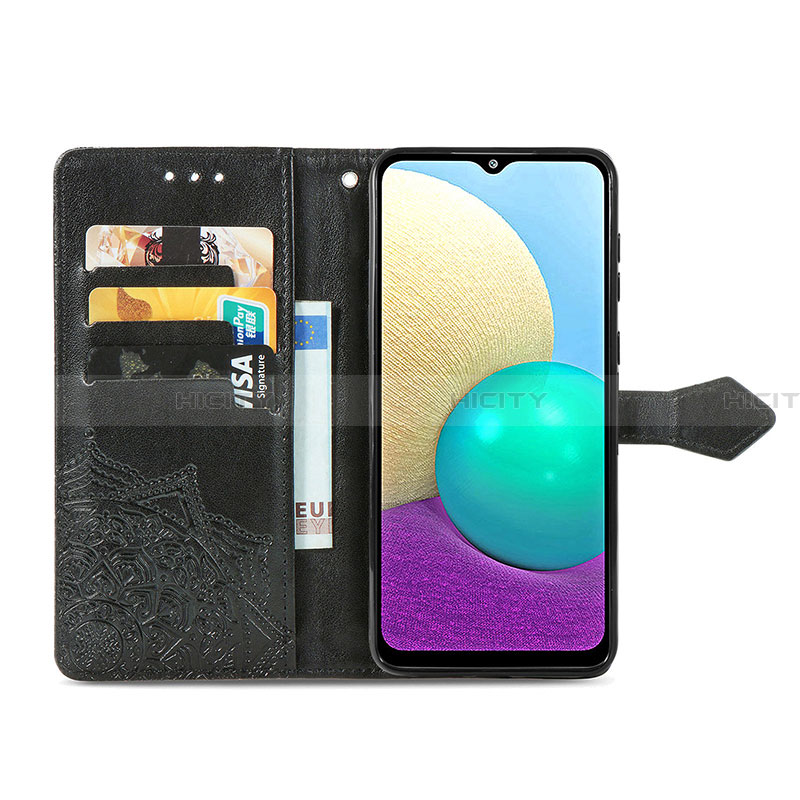 Coque Portefeuille Motif Fantaisie Livre Cuir Etui Clapet pour Samsung Galaxy A02 Plus