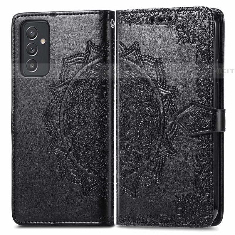 Coque Portefeuille Motif Fantaisie Livre Cuir Etui Clapet pour Samsung Galaxy A05s Noir Plus