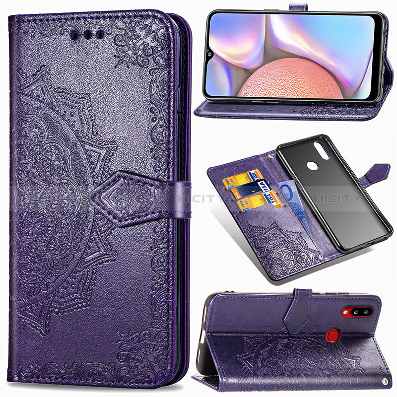 Coque Portefeuille Motif Fantaisie Livre Cuir Etui Clapet pour Samsung Galaxy A10s Plus