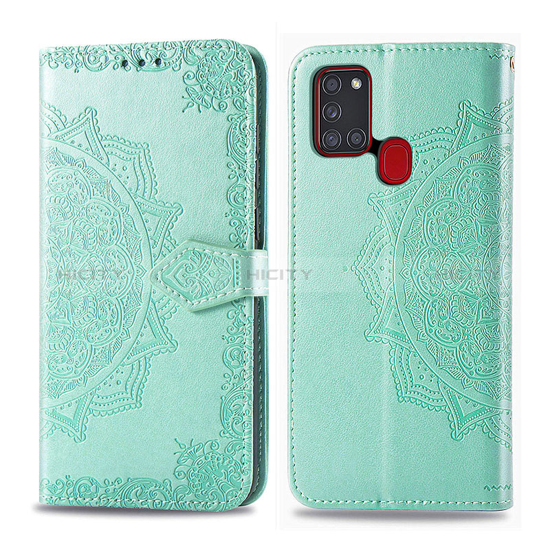 Coque Portefeuille Motif Fantaisie Livre Cuir Etui Clapet pour Samsung Galaxy A21s Plus