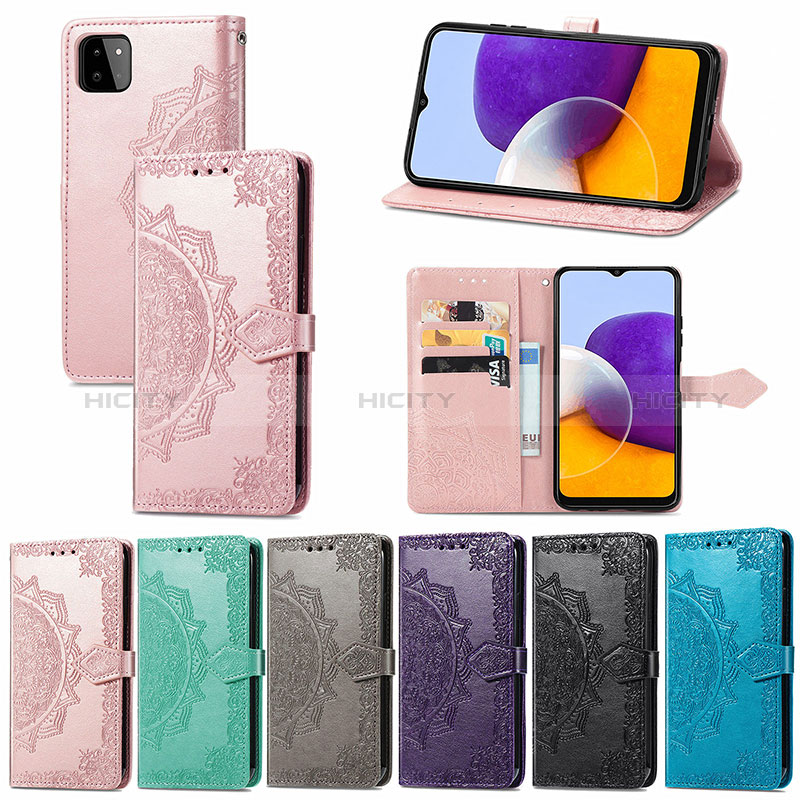 Coque Portefeuille Motif Fantaisie Livre Cuir Etui Clapet pour Samsung Galaxy A22s 5G Plus