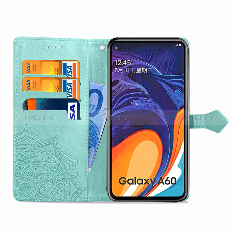 Coque Portefeuille Motif Fantaisie Livre Cuir Etui Clapet pour Samsung Galaxy A60 Plus