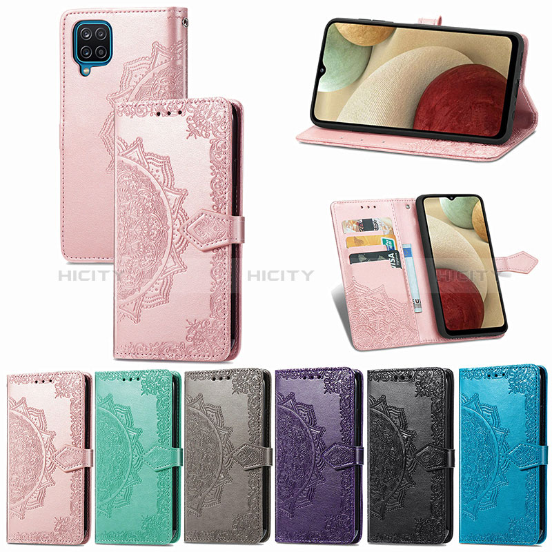 Coque Portefeuille Motif Fantaisie Livre Cuir Etui Clapet pour Samsung Galaxy F12 Plus