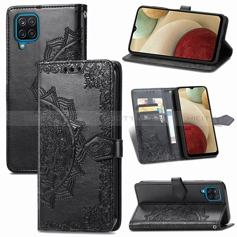 Coque Portefeuille Motif Fantaisie Livre Cuir Etui Clapet pour Samsung Galaxy F12 Plus