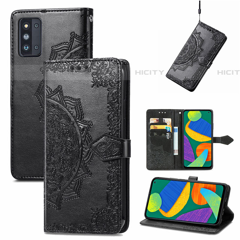 Coque Portefeuille Motif Fantaisie Livre Cuir Etui Clapet pour Samsung Galaxy F52 5G Plus