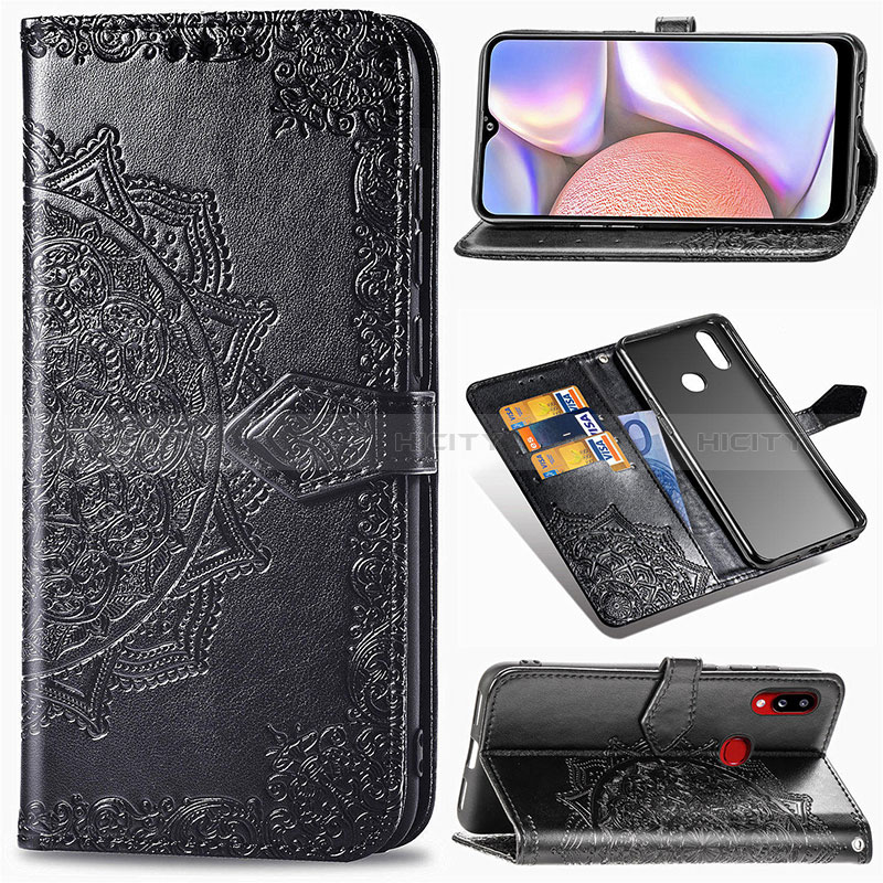 Coque Portefeuille Motif Fantaisie Livre Cuir Etui Clapet pour Samsung Galaxy M01s Plus