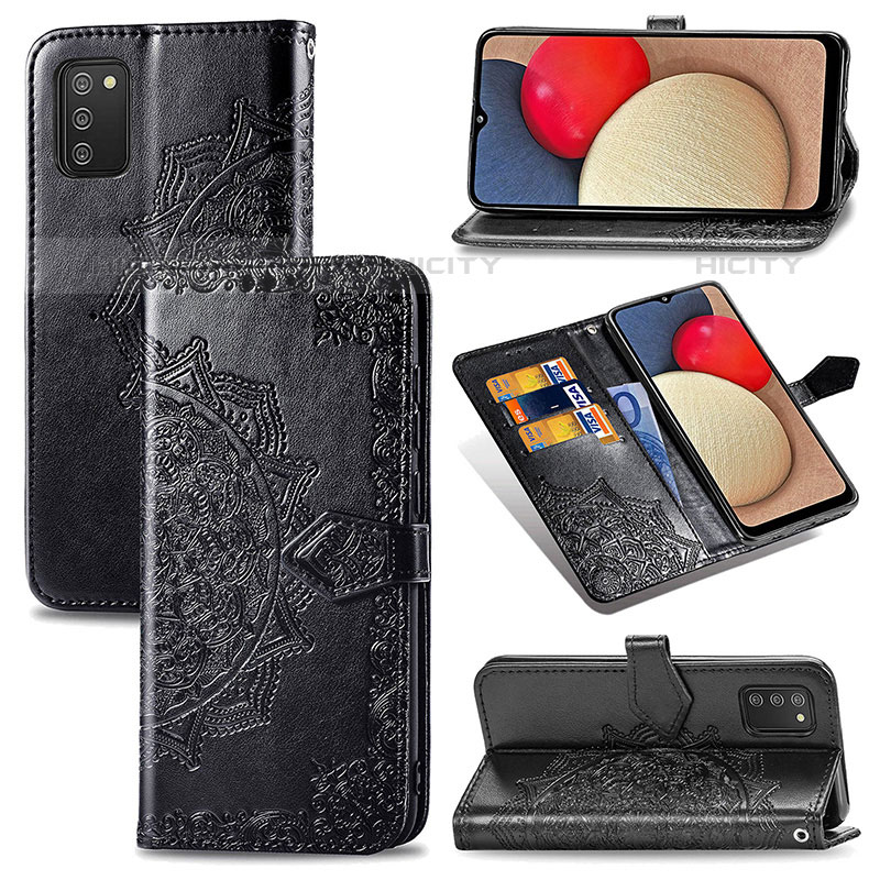 Coque Portefeuille Motif Fantaisie Livre Cuir Etui Clapet pour Samsung Galaxy M02s Plus