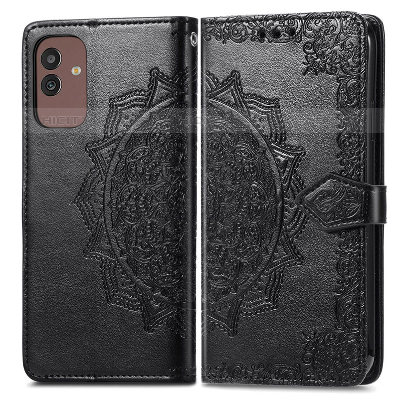 Coque Portefeuille Motif Fantaisie Livre Cuir Etui Clapet pour Samsung Galaxy M13 5G Noir Plus