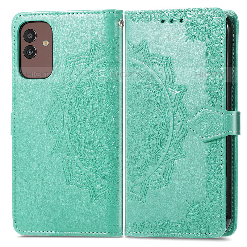 Coque Portefeuille Motif Fantaisie Livre Cuir Etui Clapet pour Samsung Galaxy M13 5G Vert Plus