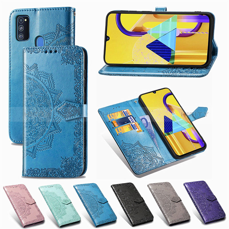 Coque Portefeuille Motif Fantaisie Livre Cuir Etui Clapet pour Samsung Galaxy M21 Plus