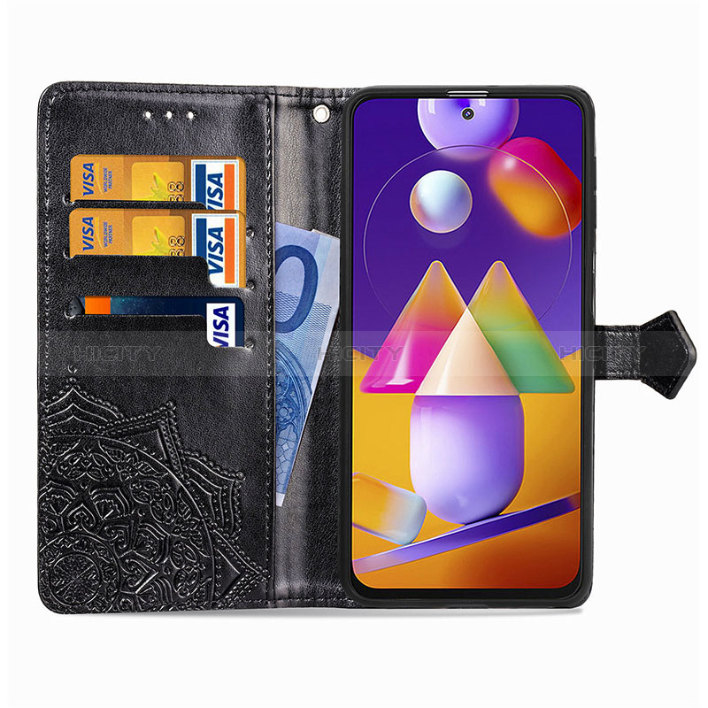 Coque Portefeuille Motif Fantaisie Livre Cuir Etui Clapet pour Samsung Galaxy M31s Plus