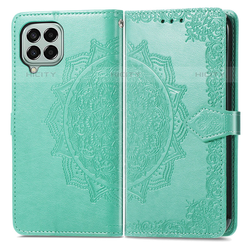 Coque Portefeuille Motif Fantaisie Livre Cuir Etui Clapet pour Samsung Galaxy M33 5G Vert Plus