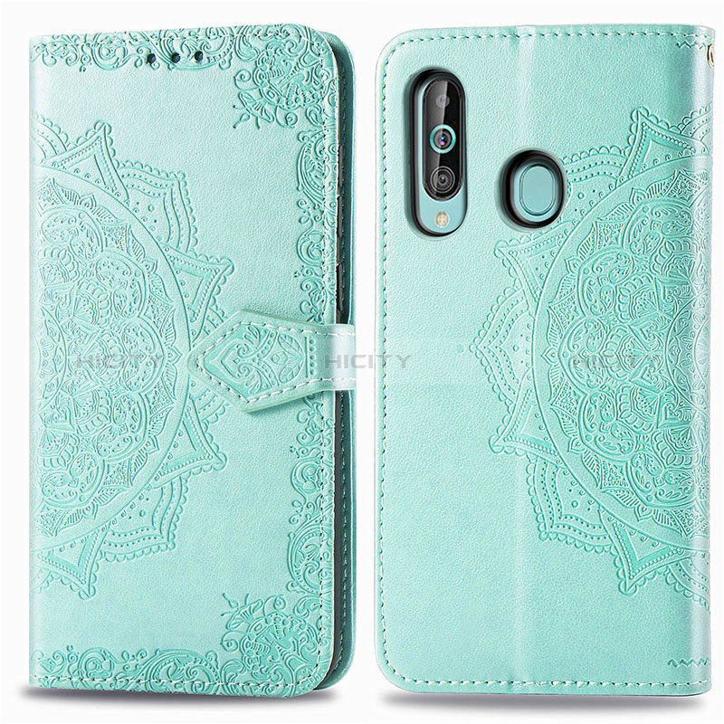 Coque Portefeuille Motif Fantaisie Livre Cuir Etui Clapet pour Samsung Galaxy M40 Vert Plus