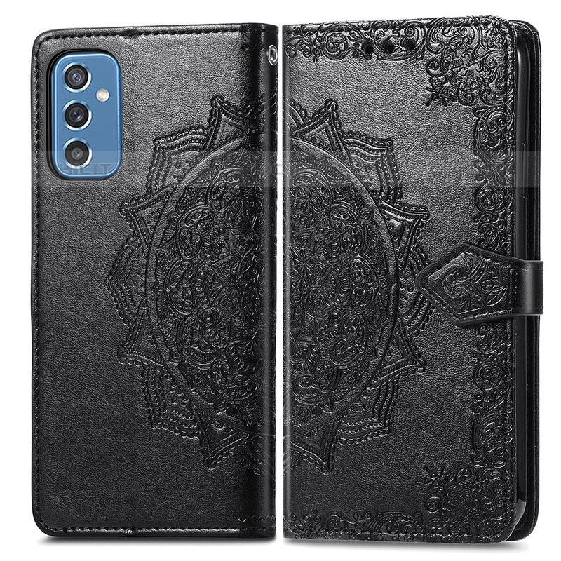 Coque Portefeuille Motif Fantaisie Livre Cuir Etui Clapet pour Samsung Galaxy M52 5G Noir Plus