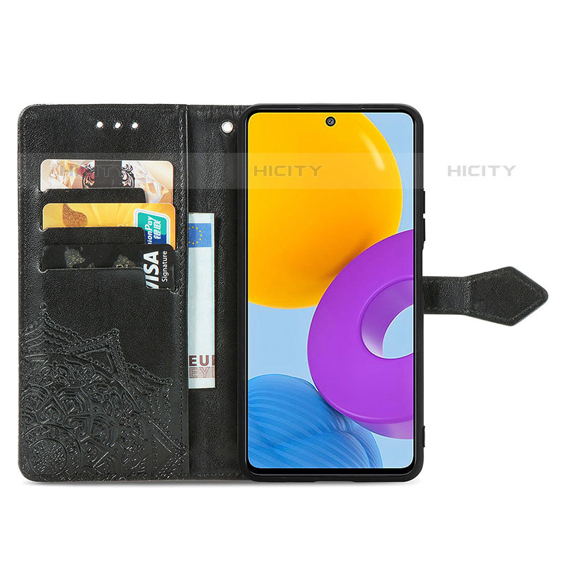 Coque Portefeuille Motif Fantaisie Livre Cuir Etui Clapet pour Samsung Galaxy M52 5G Plus