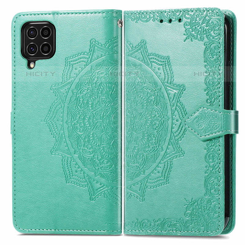 Coque Portefeuille Motif Fantaisie Livre Cuir Etui Clapet pour Samsung Galaxy M62 4G Vert Plus